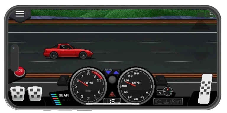 pixel car racer lane chage